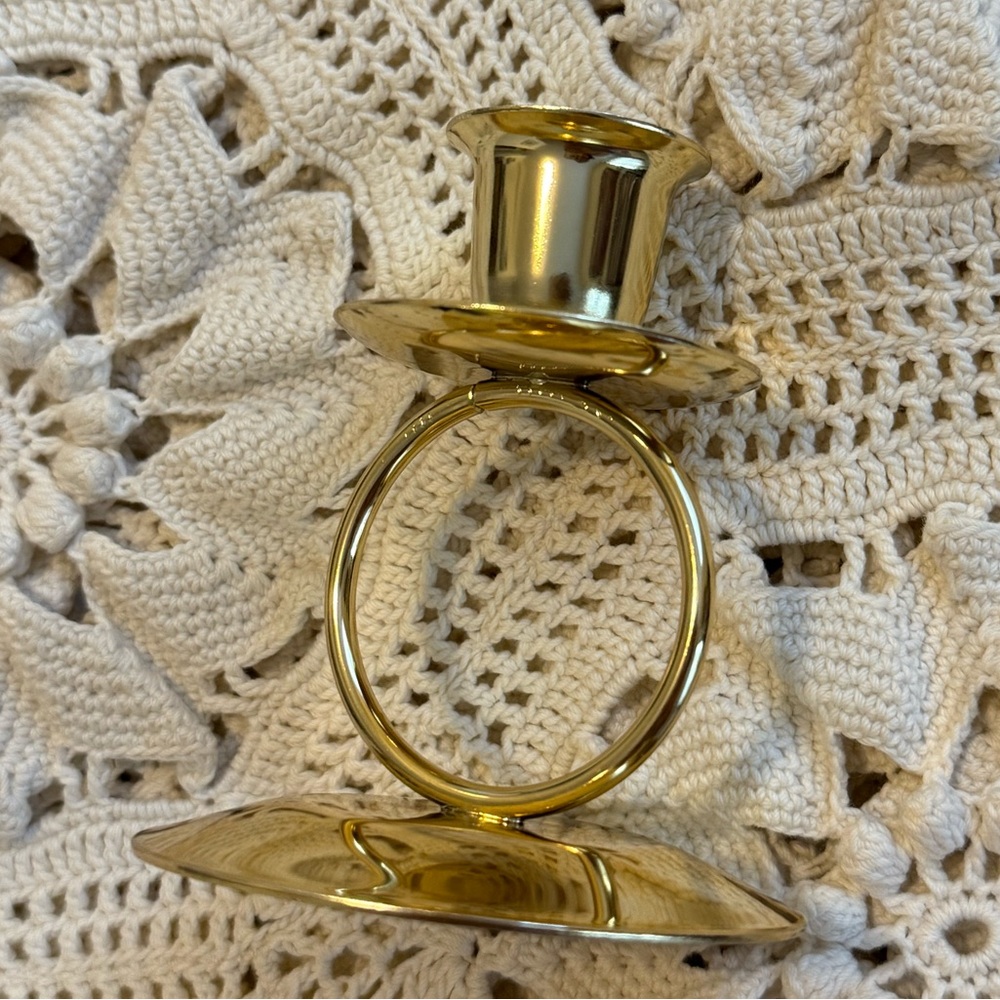 Vintage Gold Candlestick Holder